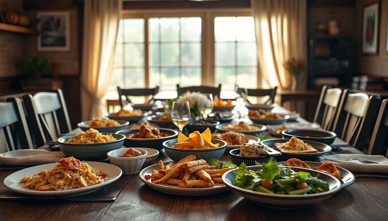 Balanced healthy meal prepared in a home kitchen