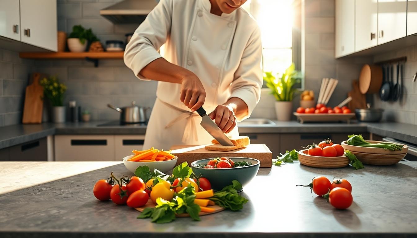 Healthy home cooking bowl