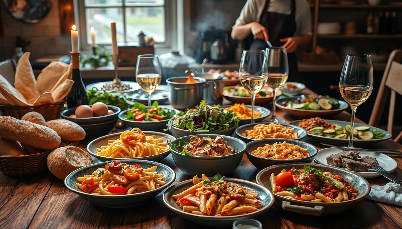 Home cook preparing ingredients in the kitchen